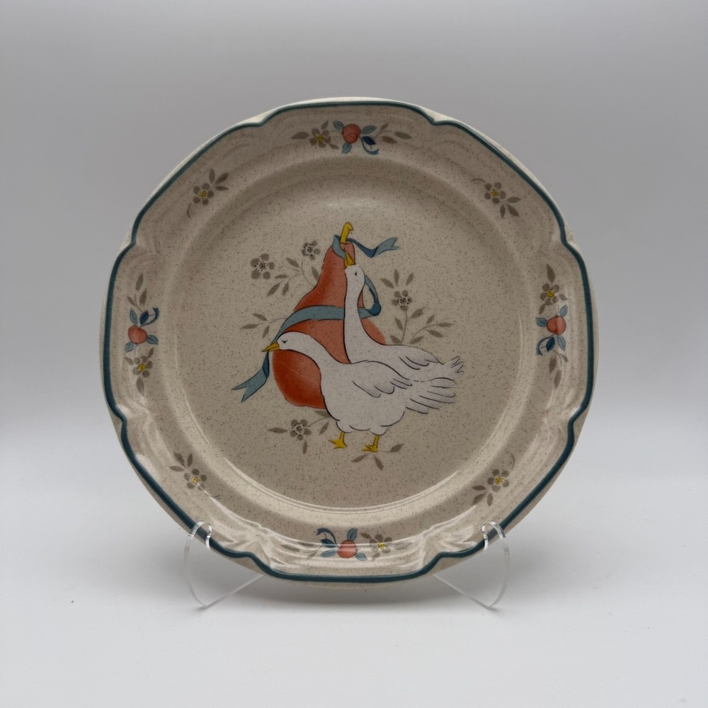 Vintage International China Marmalade Goose Salad Dessert Plate 7-3/4" 5 Avail